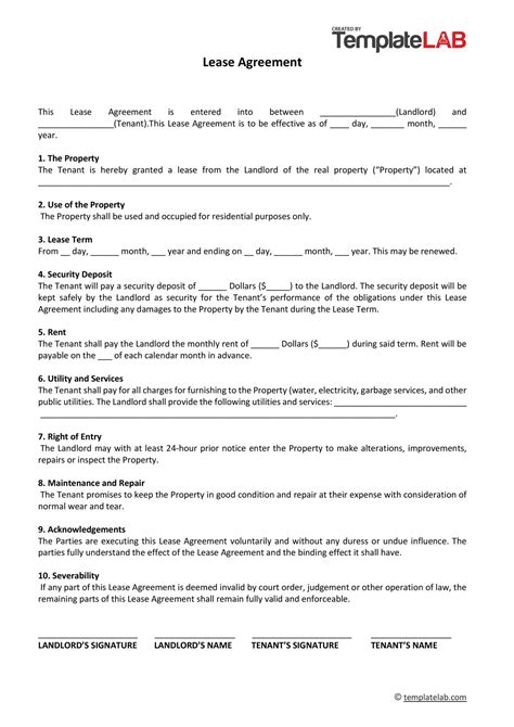 Leasing Form .